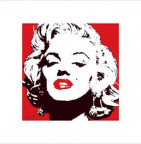 Marilyn Monroe - Red Poster Print 16x16