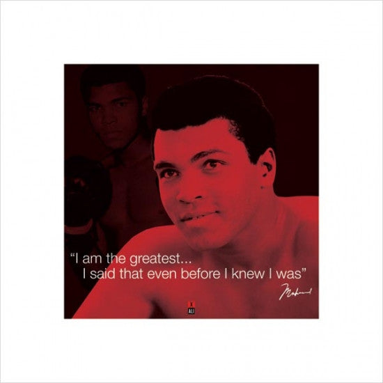 Muhammad Ali iQuote Greatest Poster Print - 16x16