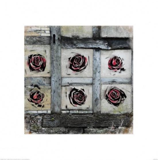 Rose Wall Poster Print featuring a beautiful arrangement of roses.