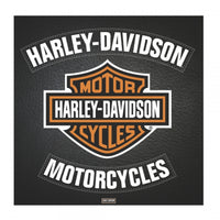 Harley Davidson Leather Poster 16x16 Art Print featuring iconic motorcycle imagery.
