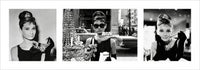 Audrey Hepburn - Breakfast at Tiffany's Triptych Poster Print