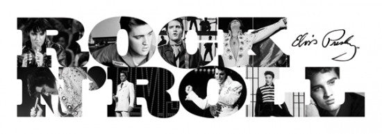 Elvis Presley Rock & Roll Poster Print - 38x13