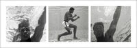 Muhammad Ali Underwater Triptych Poster Print - 38x13