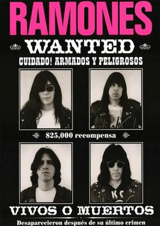 Ramones Wanted Poster Print - 24x34 Rolled Poster