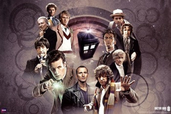 Doctor Who Doctors Collage Poster Print - 34x22