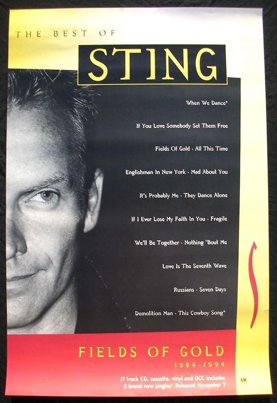 Sting Fields of Gold Best Of Rolled Poster