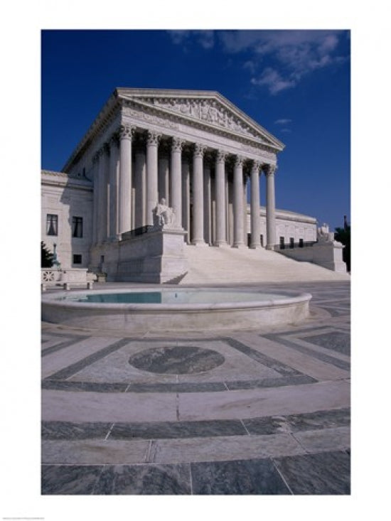 Facade of the U.S. Supreme Court Poster Print showcasing architectural beauty.