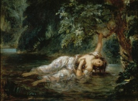 Death of Ophelia by Eugene Delacroix - Art Print
