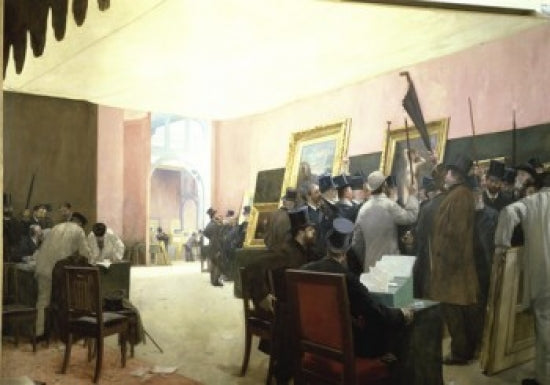 A Meeting of the Painting Jury (Une Sance du Jury de Peinture) poster print by Henri Gervex, 1885.