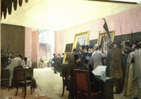 A Meeting of the Painting Jury (Une Sance du Jury de Peinture) poster print by Henri Gervex, 1885.