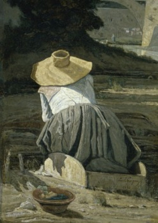Washerwoman (Lavandiere) Poster Print by Paul Camille Guigou