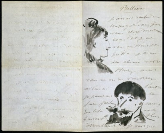 Handwritten Letter by Edouard Manet Ink on Paper Poster Print
