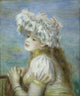 Young Girl in a Lace Hat (Jeune Fille a la Coiffure de Dentelle) art print by Pierre-Auguste Renoir.
