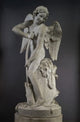 Cupid Making a Bow Marble Sculpture by Edme Bouchardon Poster Print