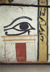 Sarcophagus Detail Egyptian Art Poster Print showcasing intricate designs.