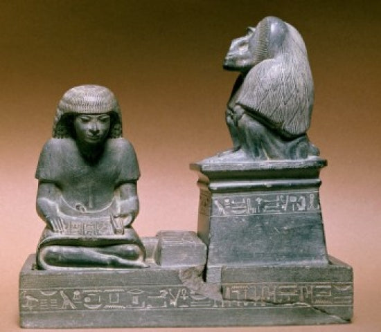 Thot with Scribe Nebmestab Poster Print from Musee du Louvre