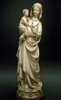 The Virgin and The Child Poster Print showcasing serene religious art.