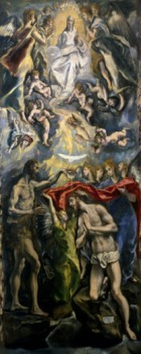 The Baptism of Christ by El Greco Poster Print