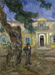 Tree & Man (Saint Paul Hospital at Saint Remy) Art Print by Vincent van Gogh