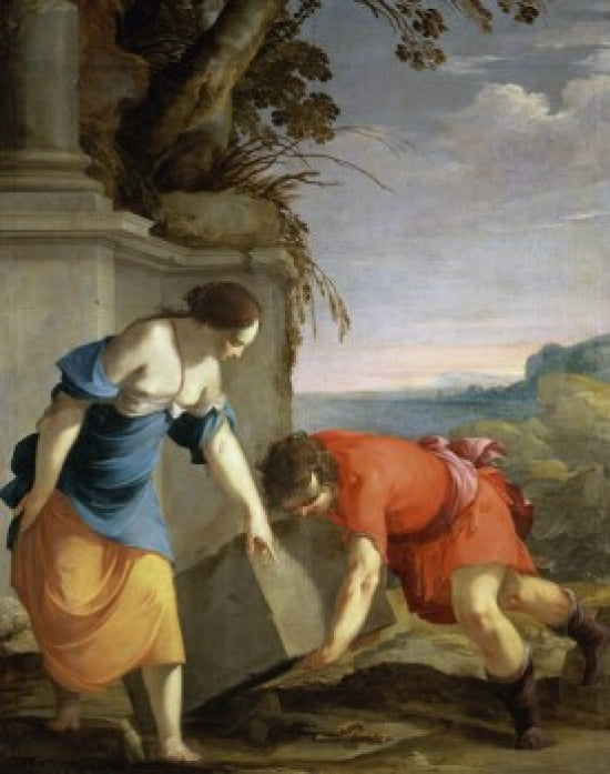 Theseus Finds His Father's Sword 1634 poster print by Laurent de La Hyre