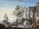 Marine Au Soleil Couchant poster print by Jean-Baptiste Lallemand featuring a sunset over the sea.