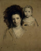 Study of Giorgina and Her Daughter Fine Art Print by Joshua Reynolds