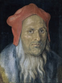 Portrait of a Bearded Man with a Red Hat by Albrecht Dürer - Poster Print