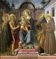 Virgin and Child Surrounded by St. Zenovius, St. John the Baptist, St. Anthony Abbot, & St. Francis Poster Print by Francesco Pesellino