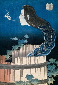 Dragon with Female Head Japanese woodcut poster print