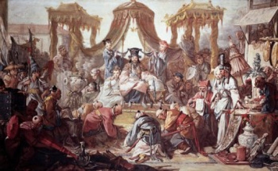 The Chinese Curio: Audience of Chinese Emperor art print by Francois Boucher