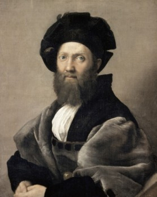 Baldassare Castiglione poster print by Raphael, oil on canvas artwork.