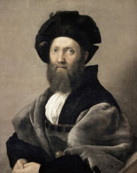 Baldassare Castiglione poster print by Raphael, oil on canvas artwork.