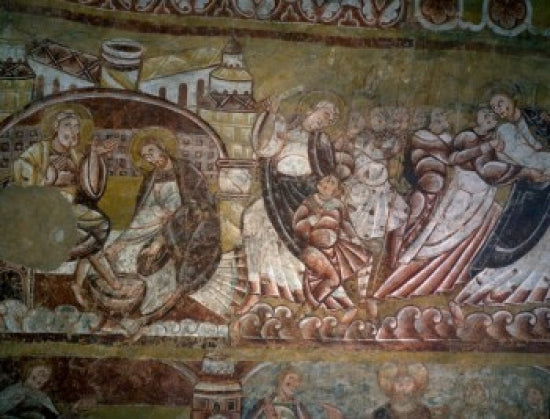 Kiss of Judas 12th century fresco poster print