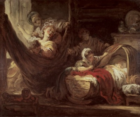The Cradle C.1780 Art Print by Jean Honoré Fragonard