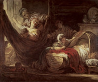 The Cradle C.1780 Art Print by Jean Honoré Fragonard