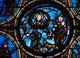 Stained glass poster print of the Arch of Alliance in Church of St. Denis, France.