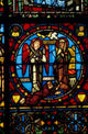 The Annunciation stained glass poster print from the Church of St. Denis, Ile-de-France.
