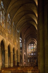 View of Choir in the Church of St. Denis poster print showcasing intricate Gothic architecture.