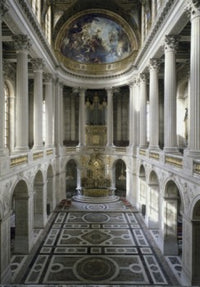 Poster print of the Nave of the Chapel at Versailles, showcasing the elegant interior.