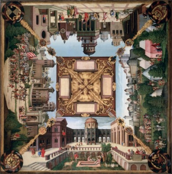 Story of David oil on wood print by Hans Sebald Beham