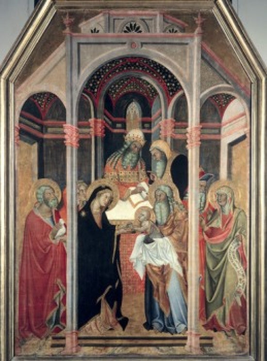 Presentation at the Temple by Bartolo di Fredi poster print, Italian art.