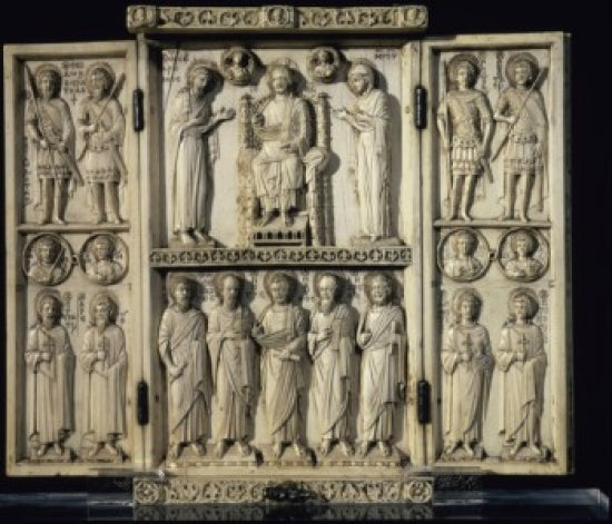 Herbaville Triptych Byzantine Art Poster Print featuring 10th-11th century artwork.