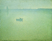 The Seine at Dawn Poster Print by Charles Angrand showcasing tranquil river scenery.