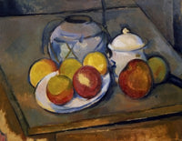 Flawed Vase, Sugar Bowl, and Apples art print by Paul Cezanne