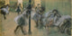Dancers in Rehearsal pastel artwork by Edgar Degas, poster print