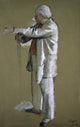 The Ballet Master Poster Print by Edgar Degas showcasing a ballet scene