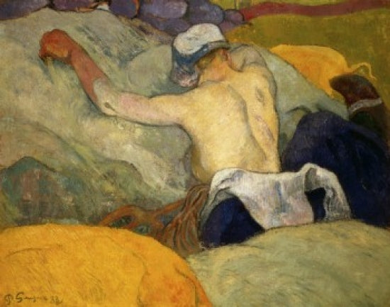 Woman in the Hay fine art print by Paul Gauguin, 1888