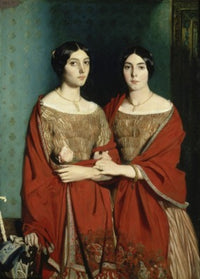 The Two Sisters (Les deux Soeurs) poster print by Théodore Chassériau, showcasing classic French art.