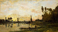 Sunset in Oise Poster Print by Charles Francois Daubigny