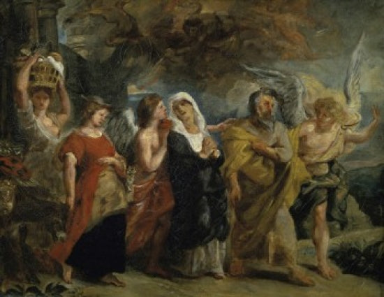 After The Flight of Lot Fine Art Print by Eugene Delacroix, 1798, Musee du Louvre